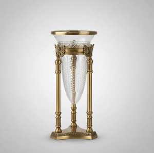 Vase en verre cristal moderne pour salon, décoration d'intérieur, qualité supérieure, pots à fleurs en verre faits à la main pour centre de table de mariage - Product Image 1