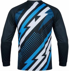 เสื้อเจอร์ซีย์ปั่นจักรยานผู้ชาย BMX คอวี แขนยาว ลายกราฟิก MTB ระบายอากาศ แห้งเร็ว ผลิตจากโพลีเอสเตอร์ 100% - Product Image 2