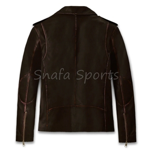 Classic Vintage Men <b>Leather</b> <b>Jacket</b> Durable Stylish Warm Men Winter <b>Leather</b> <b>Jacket</b> <b>Retro</b> Fashion Outerwear Collection - Product Image 2
