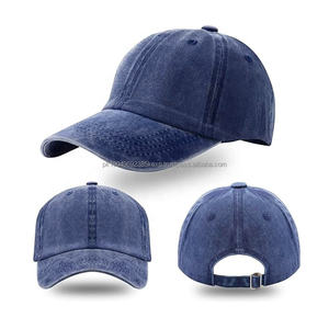 Casquette de papa avec logo brodé personnalisé haut chapeau ajusté style baseball classique à 5 panneaux en jersey de coton imperméable incurvé lavé en détresse - Product Image 4