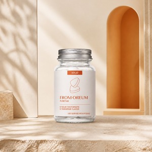 [FROM OREUM] Comprimés de soin buccal à la mandarine de Jeju, 60 comprimés, dentifrice solide pour usage quotidien à domicile - Product Image 1