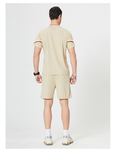 Conjunto Deportivo de Verano para Hombre, Camiseta y Pantalones Cortos de Punto de Secado Rápido, Color Verde Azulado Sólido - Product Image 4