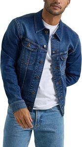 Veste en jean classique pour homme, coupe régulière, bleu délavé, fermeture boutonnée, style décontracté, vêtement d'automne - Product Image 6