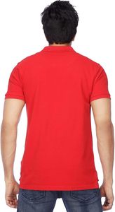 Polo Rojo de Manga Corta para Hombre, 100% Algodón, Transpirable, Tejido de Punto, Color Sólido - Product Image 3