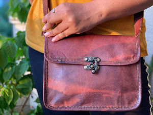 Vintage gerçek keçi deri kadın çanta büyük kapasiteli omuzdan askili çanta Satchel hakiki Crossbody seyahat ofis bayanlar - Product Image 5