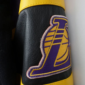 Custom Patchwork Leather <b>Jacket</b> <b>Rhinestone</b> Embroidery Patches Vintage Letterman College Baseball Bomber Varsity <b>Jacket</b> for Men - Product Image 6