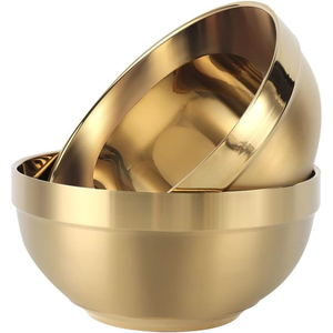 Nouveau bol de service en acier inoxydable, design minimaliste poli, compatible lave-vaisselle, bol de service alimentaire, bol en métal, bol de cuisine - Product Image 6