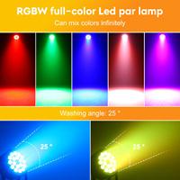 U`King 18x10W RGBW 4 en 1, Luz Par LED Delgada de Aleación de Aluminio para Escenario, Mezcla de Colores, para DJ, Discoteca, Fiesta, Club Nocturno, Boda
