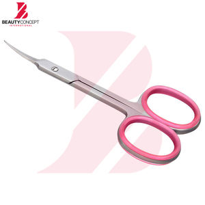 Tijeras para Cutículas de Alta Calidad con Mango de Goma Rosa, Acero Inoxidable, Precisión Profesional, con Estuche de Cuero - Product Image 6