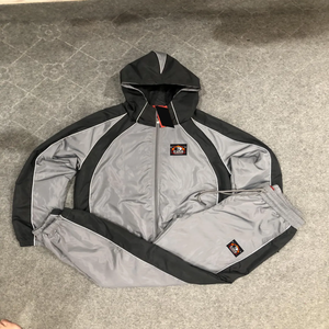 Chándal con Capucha para Hombre, Color Sólido, Cortavientos, Deportivo, Cierre Frontal Completo, Logotipo Estampado, Poliéster, Ropa de Otoño - Product Image 2
