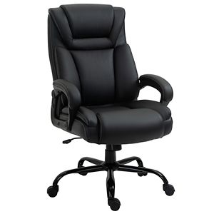 Sedia da Ufficio Direzionale Ergonomica Grande e Alta, 400 libbre, in Pelle PU, con Poggiatesta Regolabile, Seduta Larga, Certificata BIFMA, in Rete - Product Image 1