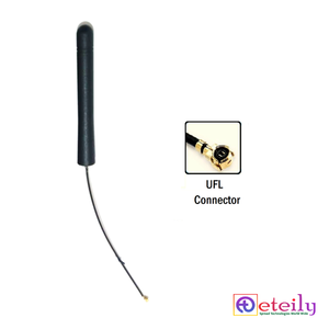 Antenne en caoutchouc 2,4 GHz 3dBi de qualité supérieure, vente chaude, avec câble de 1,13 mm (L-10CM) + connecteur UFL ETEILY, fabriquée en Inde - Product Image 1