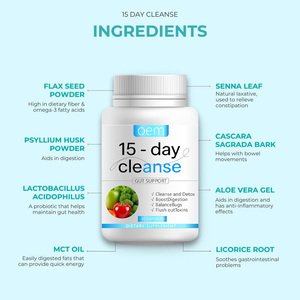 Kolon temizleme kapsülleri detoks ve bağırsak desteği için | OEM bitkisel formüllü | Özel etiket mevcut - Product Image 4