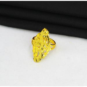 Anillo de dedo chapado en oro de estilo americano europeo alto para mujer, joyería de aleación chapada en oro al por mayor para boda, joyería al por mayor - Product Image 1