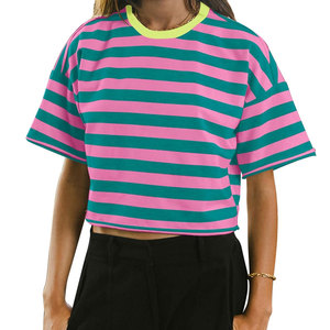 Women's Summer O-Neck 100% Cotton Quick Dry Custom Printing Breathable Casual Design with Logo Decoration Plain Dyed - Product Image 4