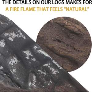 10 pièces petites bûches de cheminée à gaz sans vent gaz naturel ventilé Propane Gel foyer bois couleur 8 pouces-cheminée à gaz bûches foyers - Product Image 4