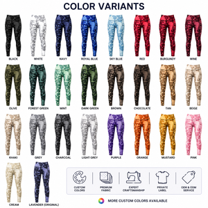Leggings de yoga imprimés à taille haute pour femmes, avec poches, compression, pour l'entraînement et le fitness, OEM ODM, marque privée, vente en gros - Product Image 4