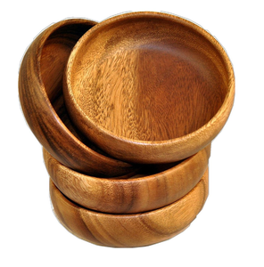Cuenco de madera indio hecho a mano, diseño minimalista, madera sin recubrimiento, artesanía para servir comida, regalo, cuencos para servir en la cocina - Product Image 1