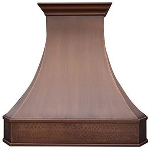Hotte de cuisine en cuivre haut de gamme, artisanale, avec capot de ventilation décoratif, design moderne et luxueux - Product Image 2