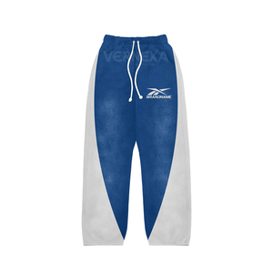 100% Cotton Unisex Color Blocking Tracksuit Hooded Full Sleeve Drawstring Pants Sun Fade Sweatsuit Casual Autumn Street Wear - Product Image 3