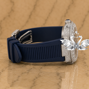 Luxury Round Dial Moissanite Watch Men Full Diamond Bracelet Wristwatch - Product Image 2