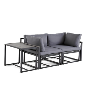 Modern Outdoor Garden Set Metal Patio <b>Sofa</b> <b>Table</b> Cushioned Deck Furniture High <b>End</b> Waterproof Lawn Terrace Modular <b>Sofa</b> - Product Image 1