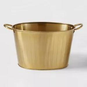 Cubo de hielo metálico de gran capacidad con asa de anillo, diseño acanalado de lujo, para refrescar cerveza, whisky y latas, ideal para fiestas y bares. - Product Image 4