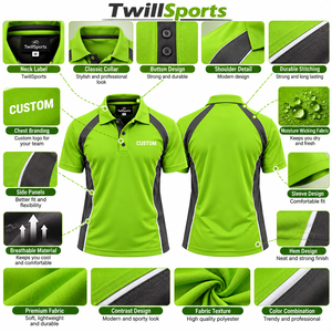 1. เสื้อโปโลทำงานผู้ชาย OEM ปักโลโก้ได้ แขนสั้น แห้งเร็ว ระบายอากาศ ซับเหงื่อ เสื้อผ้าทำงานสำหรับธุรกิจ - Product Image 6