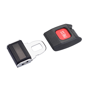 Hebilla de Cinturón de Seguridad para Automóvil con Botón Rojo de Presión y Mecanismo de Liberación Metálico - Product Image 1