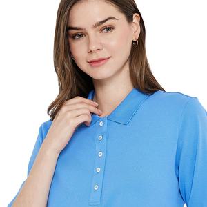 Premium <b>Ladies</b> for <b>Polo</b> <b>Shirt</b> Casual Solid Anti-Wrinkle Short Sleeve Lightweight Cotton Polyester Blend Wholesale Everyday Use - Product Image 4