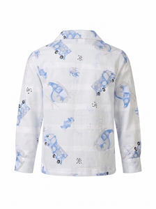 Conjunto de Body de Manga Larga con Estampado de Frutas en Mezcla de Algodón Rosa, Suave, Transpirable y Adorable para Bebés y Niños Pequeños, Unisex, para Toda Temporada - Product Image 4