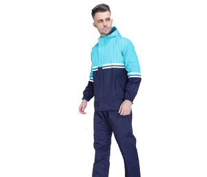 Manufacturer Waterproof 10,000mm Winter Casual <b>Rain</b> Suit for Men Breathable Lightweight Moisture-Wicking Hooded Pants Reversible - Product Image 1