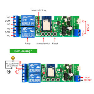 Relé Inteligente WiFi Tuya 2026 de 2 Canales con RF433 para <span class=keywords><strong>Puerta</strong></span> de <span class=keywords><strong>Garaje</strong></span> y <span class=keywords><strong>Motor</strong></span> PST-TYWB-2CH - Product Image 6