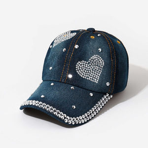New Design Custom 6 Panel <b>Dad</b> <b>Hats</b> 3D Embroidery Logo Hip Hop Baseball Caps Sports Common Fabric Letter Pattern RHINESTONE - Product Image 2