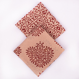 Eco-Friendly Natural Dye Hand Block Print Breathable Bandana Ethnic Floral Print Cotton <b>Square</b> <b>Scarf</b> Multifunctional Headwrap - Product Image 5