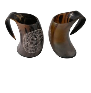 Mug à café écologique 100% naturel en corne de Viking, prix abordable, couleur corne naturelle, mug en corne de haute qualité - Product Image 1