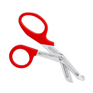 Ciseaux de traumatologie pour infirmières, premiers secours, 5,5 pouces, rouge, acier inoxydable de qualité allemande, ciseaux médicaux pour bandages, urgence, EMT, paramédical - Product Image 5