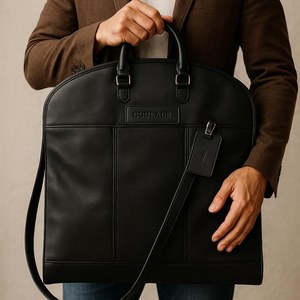 Sac de transport pour costume en cuir véritable fait main de qualité supérieure, robuste, avec fermeture éclair, idéal pour les voyages décontractés, les affaires et la vente en gros - Product Image 2