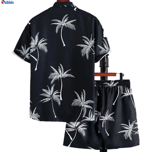 BOBBIN INDUSTRIES Conjunto de Verano Personalizado para Hombre, Estilo Hip Hop, Tejido de Punto Transpirable de Spandex/Algodón, Estampado por Sublimación, con Botones - Product Image 4