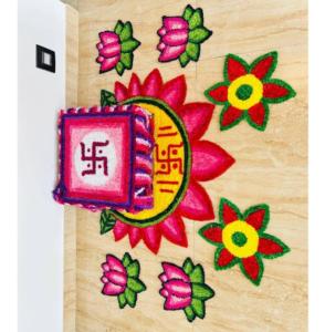 Magnifique tapis artisanal en plumes Jaipurios, 4 pieds, base lavable, fusion moderne et traditionnelle, décoration de sol, décoration intérieure - Product Image 1