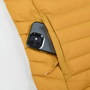 Vestes matelassées décontractées jaunes les plus vendues avec deux poches zippées, style streetwear, chaudes et rembourrées, pour hommes adultes, hiver - Product Image 2