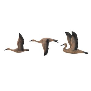 Set di 3 canne che migrano uccello in legno decorazione della parete decorazione per la casa per soggiorno sala da pranzo ufficio o camera da letto - Product Image 1