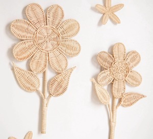 Cute Flower Rattan <b>Wall</b> <b>Hanging</b> For Kids Room Nursery Decor Classroom Playroom Handmade <b>Boho</b> Floral Interior <b>Wall</b> Accent - Product Image 1