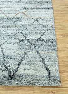 Tapis Jaipur Rugs PKPL-07 noué à la main en polyester gris glacier/bleu marine rectangulaire - Product Image 5