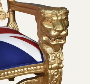 Sillón de Descanso Clásico de Lujo Hecho a Mano en Madera de Caoba Resistente con Diseño Union Jack para Apartamentos, Hoteles y Salas de Estar - Product Image 6