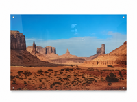 Art mural moderne en acrylique imprimé UV 40x60cm Paysage de canyon désertique Décoration brillante pour la maison et le bureau
