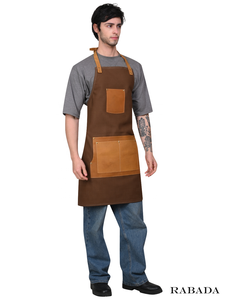 ผ้ากันเปื้อนผ้าใบกันไฟสำหรับทำอาหารร้านอาหารผ้ากันเปื้อนผ้ากันเปื้อนสำหรับทำอาหารแบบมีโลโก้ออกแบบได้ตามต้องการ - Product Image 2