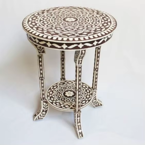 Premium Indian Bone Inlay Furniture Custom Floral Design Handcrafted Luxury Home Decor <b>Cabinet</b> Table Artisan Made India Export - Product Image 3