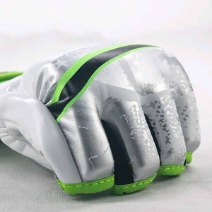 Gants de MMA demi-doigts personnalisables pour hommes en cuir de vachette véritable, lacés, anti-humidité, pour sacs de sable et Muay Thai, prix d'usine, vente en gros - Product Image 3