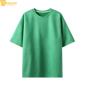 Camiseta de Gamuza Extra Grande Personalizada para Hombre, Algodón Grueso, Hombros Caídos, Estilo Urbano, Alta Calidad, Hip Hop, Corte Holgado - Product Image 3